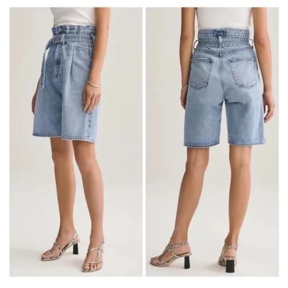 Agolde retro ultra high rise denim shorts - Picture 1 of 11